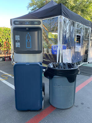 touchless water station