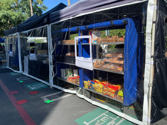 tented display carts